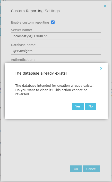 custom reporting already exists