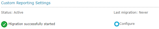 custom reporting migration ok