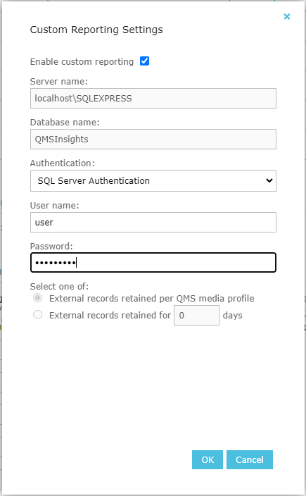 custom reporting update sql