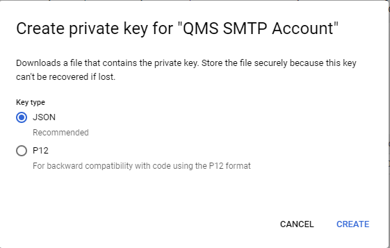 Google Service Account Key