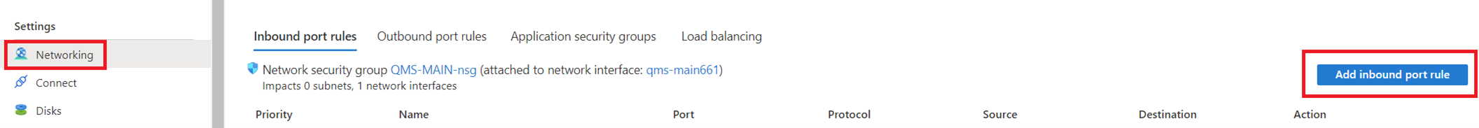 125 Inbound Port Rules