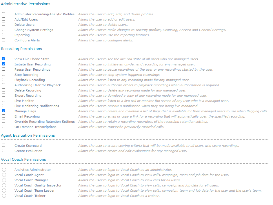 Adding Security Profiles