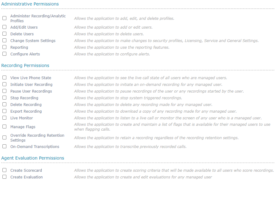 Admin permissions