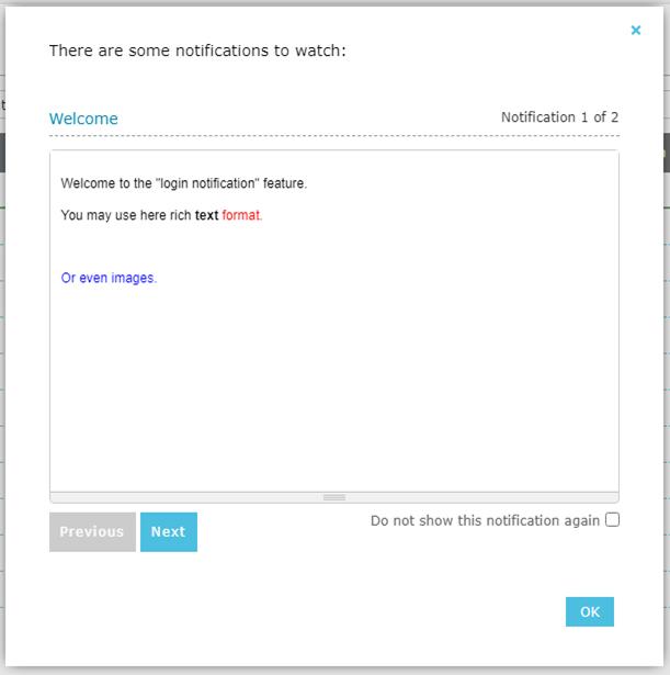 Login Notif Popup