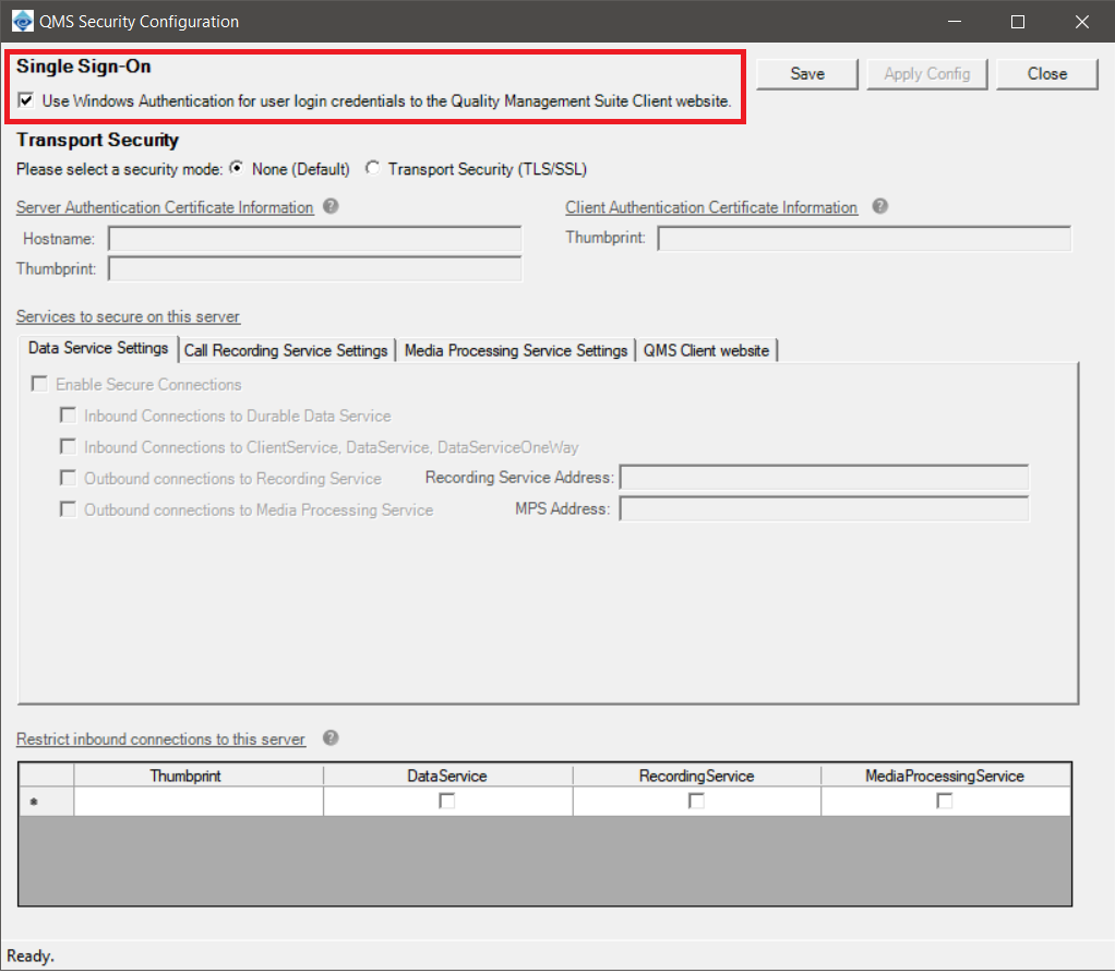 Login Win Auth