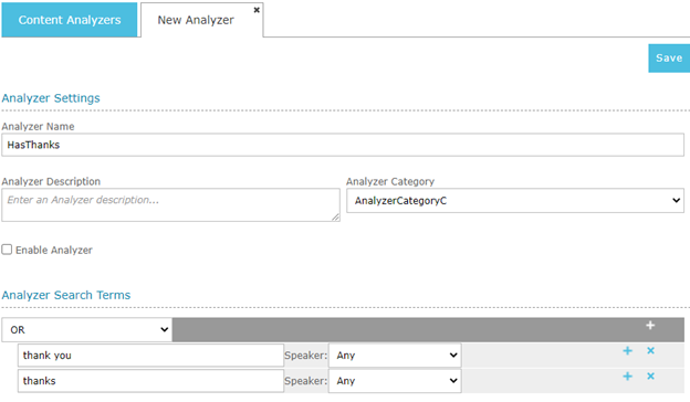 New Analyzer