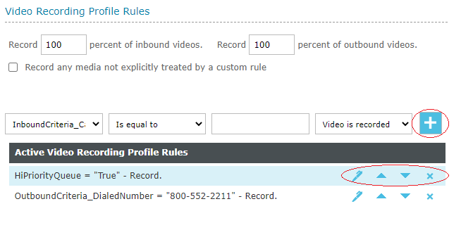 Vid Rec Prof Rules