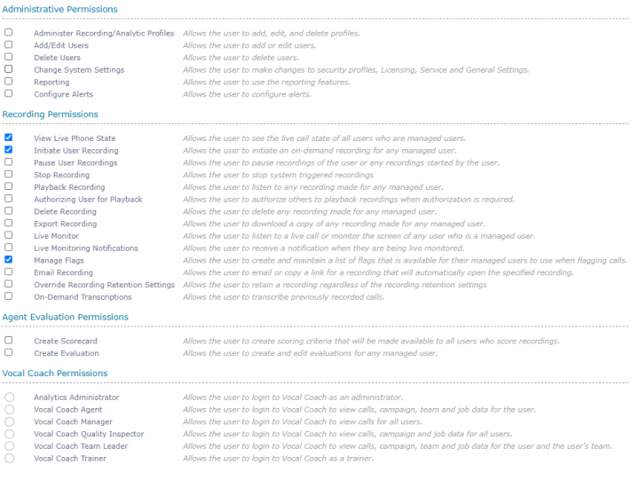 Creating New Security Profiles